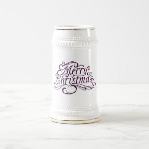 White/Gold Stein Bierglas