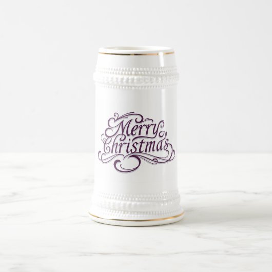 White/Gold Stein Bierglas (Mittel)