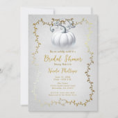 White & Gold Storybook White Pumpkin Brautparty Einladung (Vorderseite)