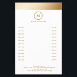 White Gold Stripe Monogramm Circle Flyer<br><div class="desc">Elegant,  white,  gold stripe,  circle,  monogramm flyer.There is no shine or texture. Edit your product in minutes by entering your data. You can change the font,  color and position by "personalizing more".</div>