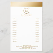 White Gold Stripe Monogramm Circle Flyer (Vorne)