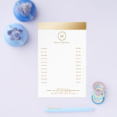 White Gold Stripe Monogramm Circle Flyer (Einzeln)