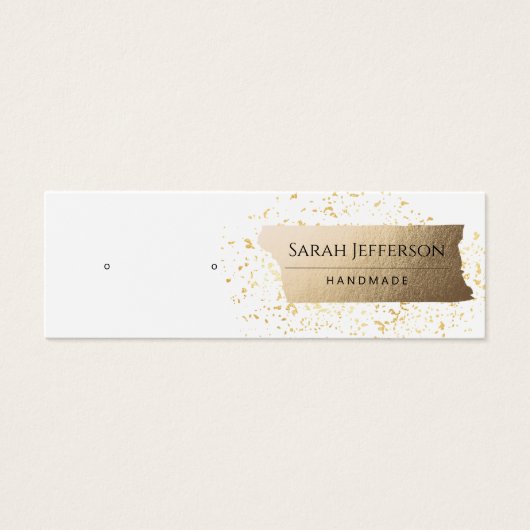 White Gold Stud Earring Juwelier Display Card (Vorderseite)