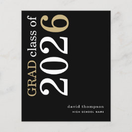 White Gold Text 2025 Grad Ankündigung