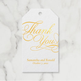 White & Gold Vielen Dank für Ihre kalligraphische Geschenkanhänger