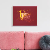 White Gold Wasserfall Canvas Print Leinwanddruck (Insitu (Wohnzimmer))