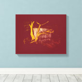 White Gold Wasserfall Canvas Print Leinwanddruck (Insitu (Holzboden))