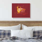 White Gold Wasserfall Canvas Print Leinwanddruck (Insitu (Schlafzimmer))