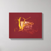 White Gold Wasserfall Canvas Print Leinwanddruck (Vorderseite)