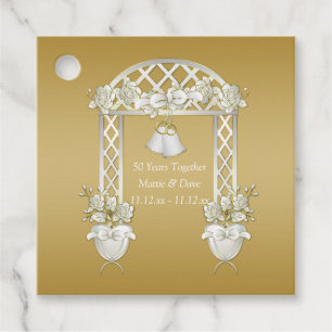White Gold Wedding Arch 50. Hochzeitstag Geschenkanhänger