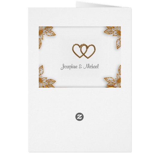 White Gold Wedding Menü (Hinten)