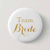 White Gold Wedding Team Bride Button (Vorderseite)