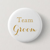 White Gold Wedding Team Groom Button (Vorderseite)