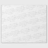 White & Gold Weihnachten Jesus-Namen Geschenkpapier (Flach)