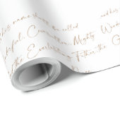 White & Gold Weihnachten Jesus-Namen Geschenkpapier (Rolleneckpunkt)