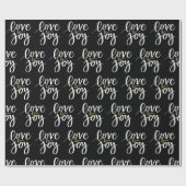 White Gold Weihnachten Liebe & Freude Geschenkpapier (Flach)