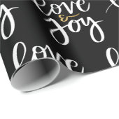 White Gold Weihnachten Liebe & Freude Geschenkpapier (Rolleneckpunkt)