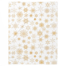 White & Gold Weihnachten Snowflake Muster Winter