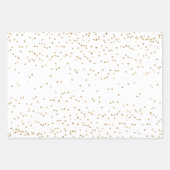 White Gold Weihnachtsbaum Streifen Sparkle Geschenkpapier Set (Vorderseite 3)