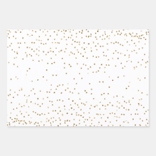 White Gold Weihnachtsbaum Streifen Sparkle Geschenkpapier Set (Vorderseite 3)