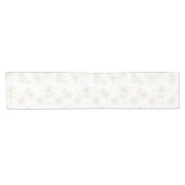 White Gold Weihnachtspoinsettia Kurz Table Runner Kurzer Tischläufer (Horizontal)