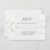 White Gold XOXO Liebe Wedding RSVP (Vorderseite)