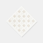 White & Gold Zodiac Cancer Astrologie Sternzeichen Serviette (Ecke)