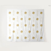 White & Gold Zwei Logos Step & Repeat Event Wandteppich (Vorderseite (Horizontal))