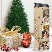 White Golden 6 Foto Template Weihnachtsbaum Thermosbecher
