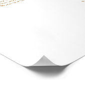 White Golden Beige 9 Tabelle Wedding Seating Chart Poster (Ecke)