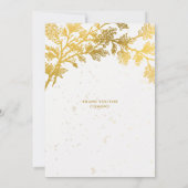White Golden Modern Einladung (Rückseite)