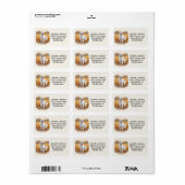 White Golden Retriever Dog Adressaufkleber (Vorne)