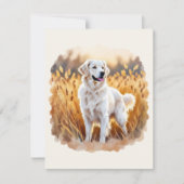 White Golden Retriever Dog Einladung (Vorderseite)