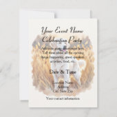 White Golden Retriever Dog Einladung (Rückseite)