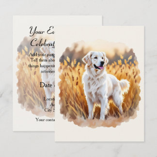 White Golden Retriever Dog Einladung