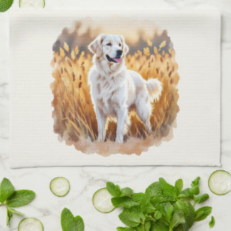 White Golden Retriever Dog Geschirrtuch