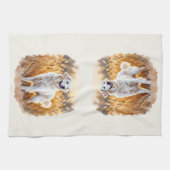 White Golden Retriever Dog Geschirrtuch (Horizontal)