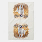 White Golden Retriever Dog Geschirrtuch (Vertikal)