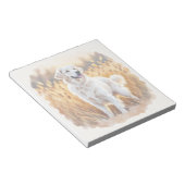 White Golden Retriever Dog Notizblock (angewinkelt)