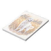 White Golden Retriever Dog Notizblock (Rotiert)