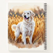 White Golden Retriever Dog Notizblock (Rückseite)