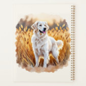 White Golden Retriever Dog Planer (Rückseite)