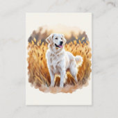 White Golden Retriever Dog Visitenkarte (Vorderseite)