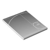 White Golden Spiral Notizblock (angewinkelt)