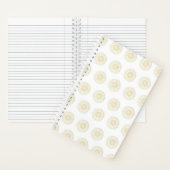 White | Golden Zinnia Flower Medallions Notizblock (Innen)