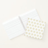White | Golden Zinnia Flower Medallions Notizblock (Innenseite)