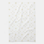 White | Golden Zinnia Sun Geschirrtuch (Vertikal)