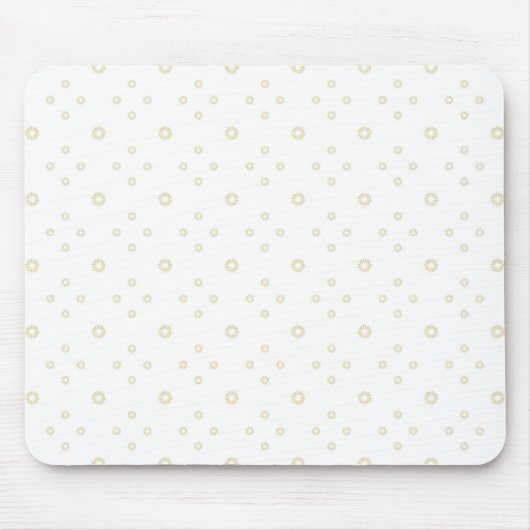 White | Golden Zinnia Sun Mousepad (Vorne)