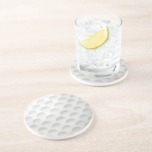 White Golf Ball Design Getränkeuntersetzer (Seite)