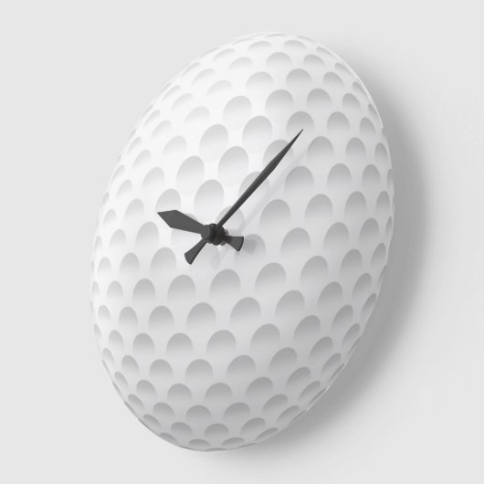 White Golf Ball Design Große Wanduhr (Winkel)
